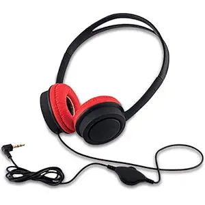 iBall Star Wired Over The Ear Headphone Without Mic (Black and Red)