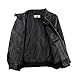 Chinaface Boy's Trendy Stand-Collar PU Leather Spring Moto Jacket Black-S