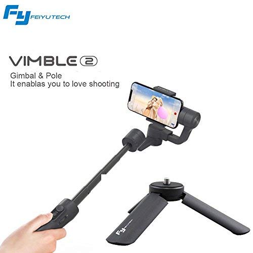 Feiyu Vimble 2 Handheld estabilizador cardan de 3 Ejes para teléfonos Inteligentes con Varilla de estabilización de trípode