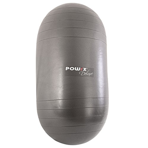 Therapie-Rolle Physioroll Physio Rolle 100 x 50 cm Anthrazit Oval Faszien-Training Peanut Ball Gymnastikball