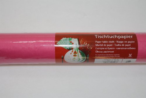 2 Rollen PAPIER TISCHTUCH - PINK - je1 Meter x 10 Meter