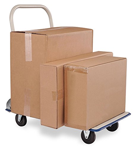 Stagecaptain Platformer Plattformwagen (Transportkarre, Klappwagen, Gummiauflage, Gummierter Kantenschutz, Einklappbarer 90° Handgriff mit Fußbedienung, 4 Rollen, Belastbar bis 150 kg) schwarz - 2