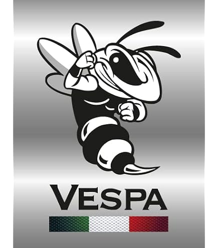 New Vespa Piaggio SS90 125 150 180 Super Sprint Front Badge Emblem - Stainless Steel Black