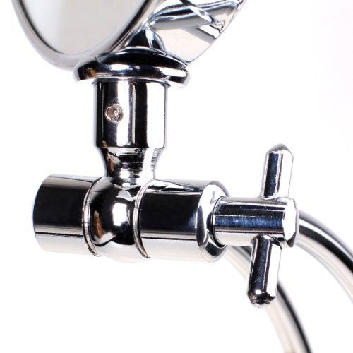HIMRY Standspiegel 10x Vergrößerung, 8 inch, C-förmiges Design, Kosmetikspiegel 360° drehbar. Verchromten Schminkspiegel Rasierspiegel Badzimmerspiegel, Zweiseitig: Normal+ 10fach Vergrößerung, KXD3110-10x - 5