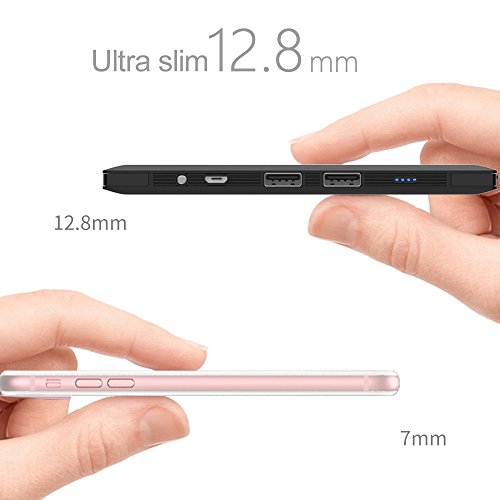 Moniko Batterie Externe 9000 mAh Chargeur Portable Universel avec C  bles Micro USB et Lightning Int  gr  s Batterie de Secours pour iPhone iPad Samsu