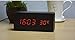 Produktbild ALARM CLOCK Home Modische Einzelnen Alarm Studenten Holz Alarmton-Taste Das Schlafzimmer Der Leiter Der Photonik Nacht Wecker Led-Uhr , Holzgerahmtes Holz- Rotes Feld