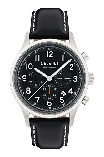 Gigandet Quarz Herren-Armbanduhr Efficiency Chronograph Uhr Datum Analog Edelstahlarmband Silber Schwarz G50-003 Gigandet Quarz Herren-Armbanduhr Efficiency Chronograph Uhr Datum Analog Edelstahlarmband Silber Schwarz G50-003