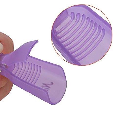 10 Stück Nagel Kunst tränken weg Cap Clip, UV Gel Polish Remover Wrap-Werkzeug,Professionelle Kunststoff-Acrylnagel Auferstehung Sets Nail Clip Resurrection Finger setzt Nagel-Sets Maniküre Werkzeuge (Lila) - 4