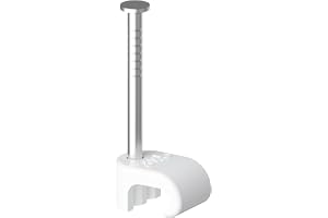 TEMOLink Kabelspännen, 100 st spikklamrar, 3x5 mm, 304 rostfritt stål, kabelhantering för telefon- och Ethernet-kablar, ström
