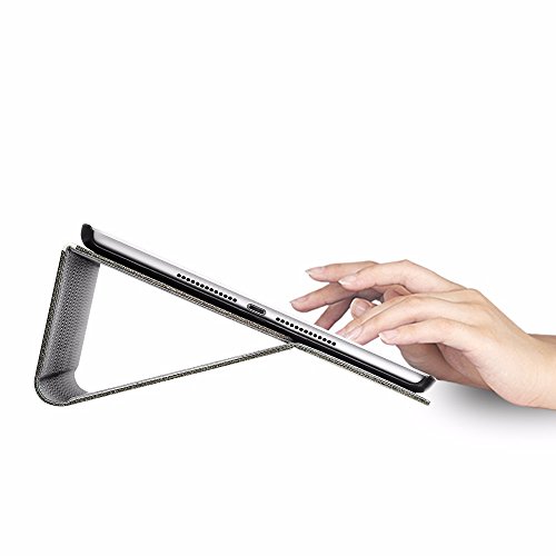 iPad 9.7 2017 Hülle, EasyAcc Starke Magnethaftung Case mit Auto aufwachen/ Schlaf Funktion Smart Case und Mehrere Einstellbarem Blickwinkel Funktion Cover für Apple iPad 2017 – Hochwertiges PU Leder Hülle Braun - 4