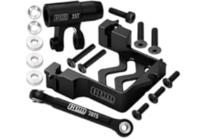 GPM Racing Aluminium 6061-T6 Servo Mount + Tie Rod + 25T Servo Horn Set for 1:5 Traxxas X Maxx 6S / X Maxx 8S / XRT 8S Monster Truck Upgrades - Black