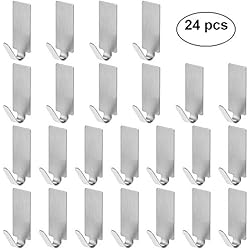 Faburo 24pc Crochet adhésif Crochet en Inox