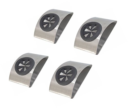 Handtuchklemme Halter Haken Selbstklebend für Bad Küche Edelstahl in Silber (4stk)