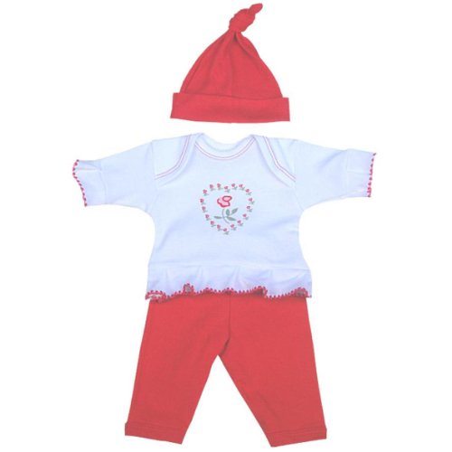 Premature Early Baby Clothes 3 Piece Set - Long Sleeved Top, Trousers & Hat 3.5 - 5.5lb Butterfly, Spot, Teddy & Rose