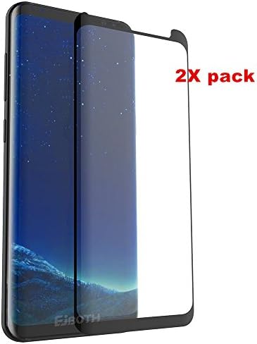 2 x Samsung Galaxy S8 Screen Protectors, EJBOTH Premium 3D [Case Friendly] Tempered Glass Protective Film for Samsung S8, Oil-proof Anti-fingerprint High Definition Ultra-resistant with hardness 9H. [2 PACK]