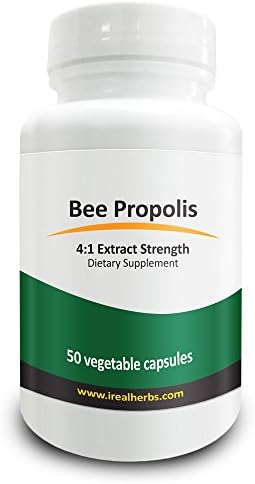 Real Herbs Bee Propolis 4:1 Extract Strength – 50 Vegetarian Capsules