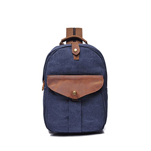 Preisvergleich Produktbild Sucastle Beiläufige Retro europäische Multifunktionsmänner Damen-Tasche Leinwand marineblau 30x20x7cm