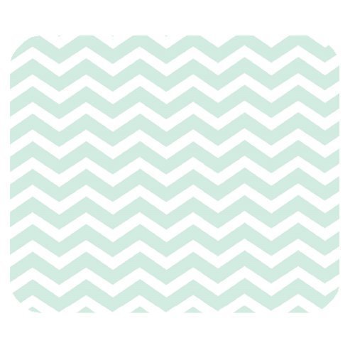 Mint und Weiß Chevron ZigZag Muster Gaming Maus Pad Matte Mousepad mit rutschfester Gummi-Rückseite