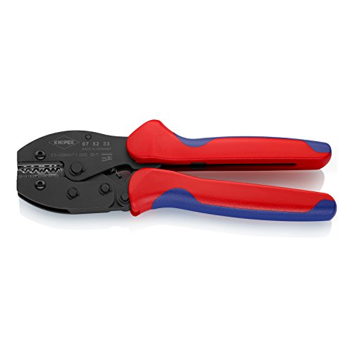 KNIPEX 97 52 33 PreciForce – Crimpzange für Rohrkabelschuhe, Stoßverbinder