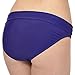 Beach Collection Womens Navy Folded Waistband Bikini Bottoms 10