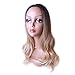 HANNE Ombre Color 1B/Blonde Long Curly Wig Heat Resistant Synthetic Cosplay Wig Full Wig for Women Party Wigs