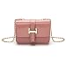 Produktbild QINJLI Einzelne Umhängetasche Damen Süßigkeiten Volltonfarbe kleine quadratische Tasche Mode Pu Leder weiche Nudeln Farbe Ranzen Kette Umhängeta R-Armband 19 * 7 * 13 cm
