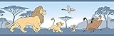  Rasch Textil selbstklebende Papierborte Bordüre - Kollektion Disney Fantasy Deco L35221 König der Löwen blau