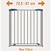 Safety gate Yael 72.5-81cm, metal, white (ext to 132cm)