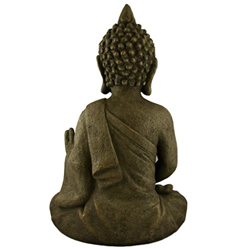 Stein Buddha Antik massiv Steinfigur Skulptur Feng Shui Garten Deko Statue - 2