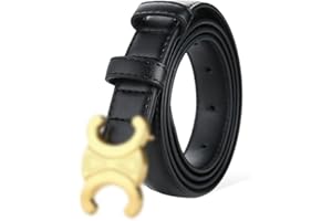 NOKDAL Ledergürtel Damen Gürtel Lang Damengürtel Verstellbarer Hüftgürtel Mode Taillengürtel Schmaler Gürtel Frauen Belt Women mit Goldener Hohlschnalle für Jeans,Freizeithosen,Kleider.