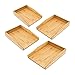 Produktbild 4x Briefablage Bambus im Set, Aktenablage für A4, Schreibtischorganizer, für Briefe und Dokumente, natur