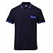 Produktbild Portwest Texo Kontrast Polohemd (TX20) Größen bis Zu 4XL 57" - Marineblau/Königsblau, XXX-Large/52-55"