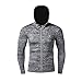 Produktbild Amphia - Fitness-Trainingsanzug für Herren im Freien mit Kapuze - Herren Fitness Training Kleidung Outdoor Bergsteigen Sport Cap Coat