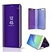 Produktbild Sycode Luxus Screen Protector Lila Slim Fit Clear Standing View Spiegel Hülle Beirftasche für Huawei P10-Lila Mirror