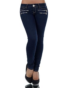 L851 Damen Jeans Hose Hüfthose Damenjeans Hüftjeans Röhrenjeans Röhrenhose Röhre