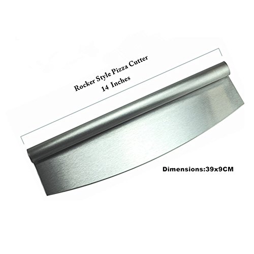 Pizzaschneider, Goldbeing Wiegemesser / Pizzamesser & Butter Plastikschaber, Beste Weg zum Schneiden des Pizzas, Käse, Kuchen und mehr - 2