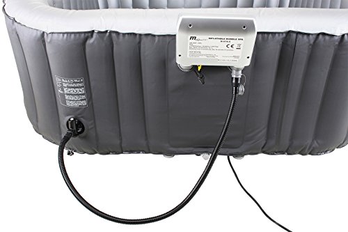 Miweba MSpa aufblasbarer Whirlpool M-019LS 4+2 Personen 185×185 rechteckig inklusive Abdeckhaube und Isolierende Bodenmatte - 5