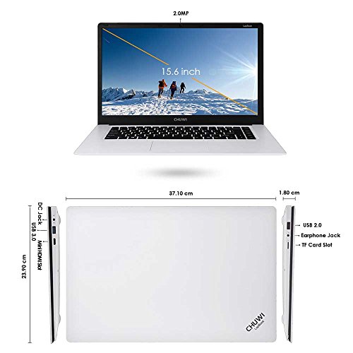 CHUWI LapBook 15 6 inch Windows 10 FHD Screen Notebook Intel Cherry Trail Z8350 Quad Core 1 44GHz 4GB RAM 64GB ROM 10000mAh Battery HDMI WiFi UK Plug 