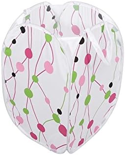 Driverder Folding Wash Laundry Dots Basket Pop-Up Nets Nylon Clothes Underwear Storage Organizer