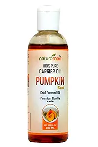Naturoman 100% Pure & Natural Cold Pressed Pumpkin Seed Carrier Oil for Skin, Hair, Lip and Nail Care - (100 ML)