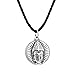 Produktbild Edelstahl Halsreif Halskette Buddha mit lang schwarz Kordel verstellbar