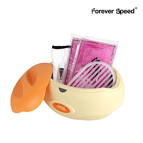 Forever Speed Kosmetik Paraffinbad Paraffin inkl 2x450g Paraffin 150W Wachs and Zubehör Paraffin Starter-Set Orange
