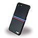 Produktbild BMW BMHCP7MSSCA Sport Hart Schutzhülle für Apple iPhone 7, Carbon Inspiration Stripe Horizontal schwarz