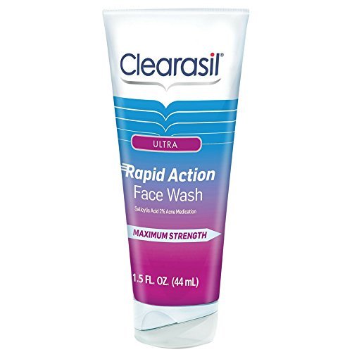 Clearasil Ultra Rapid Action Daily Face Wash 1.5 oz (Pack of 2)