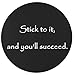 Produktbild Gaming Mouse Pad Quotes Stick to it and You'll Succeed Black Background Office Desktop Rubber Non-Slip Round Mouse Mat 9.8 X 11.8