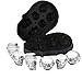 Produktbild 3D Skull Flexible Silikon Ice Cube Form Tablett, lomire Sechs GIANT Skulls groß rund ICE CUBE Maker für Party Whiskey, Cocktail, Getränke 6 Skull Ice Cube