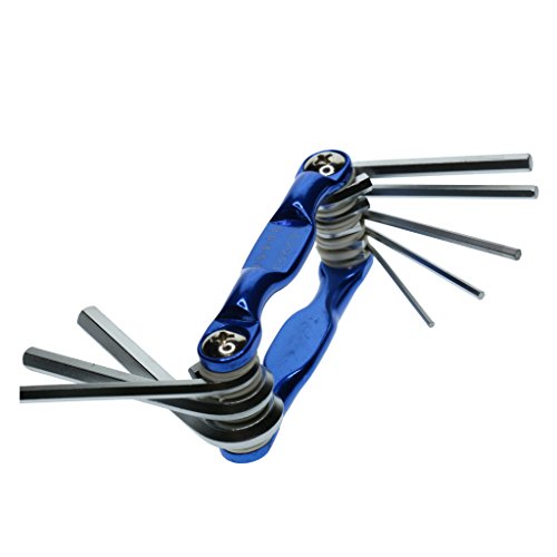 Preisvergleich Produktbild Baoblaze Sechskantschlüssel Pocketschlüsselsatz Multifunktionswerkzeug Multitool Fahrradwerkzeug Fahrrad Motorrad Reparatur Set, 8-tlg - 7