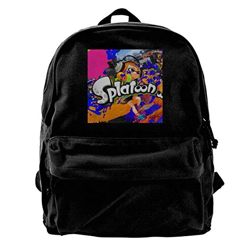 Preisvergleich Produktbild NJIASGFUI Splatoon Rucksack aus Segeltuch für Damen und Herren