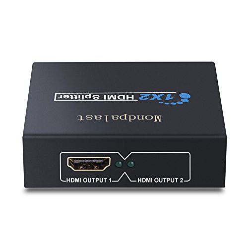 Mondpalast ® HDMI Splitter 2 fach 1×2 1080p auch für 3D 1:2 Verteiler HDCP Full HD - 2