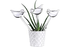 YESOA 3 Pcs Bird Shape Plant Waterer Plastic Plant Watering Globes Self-Watering Bulbs Large Garden Watering Stakes Automatic Irrigation Device for Indoor Outdoor Plants